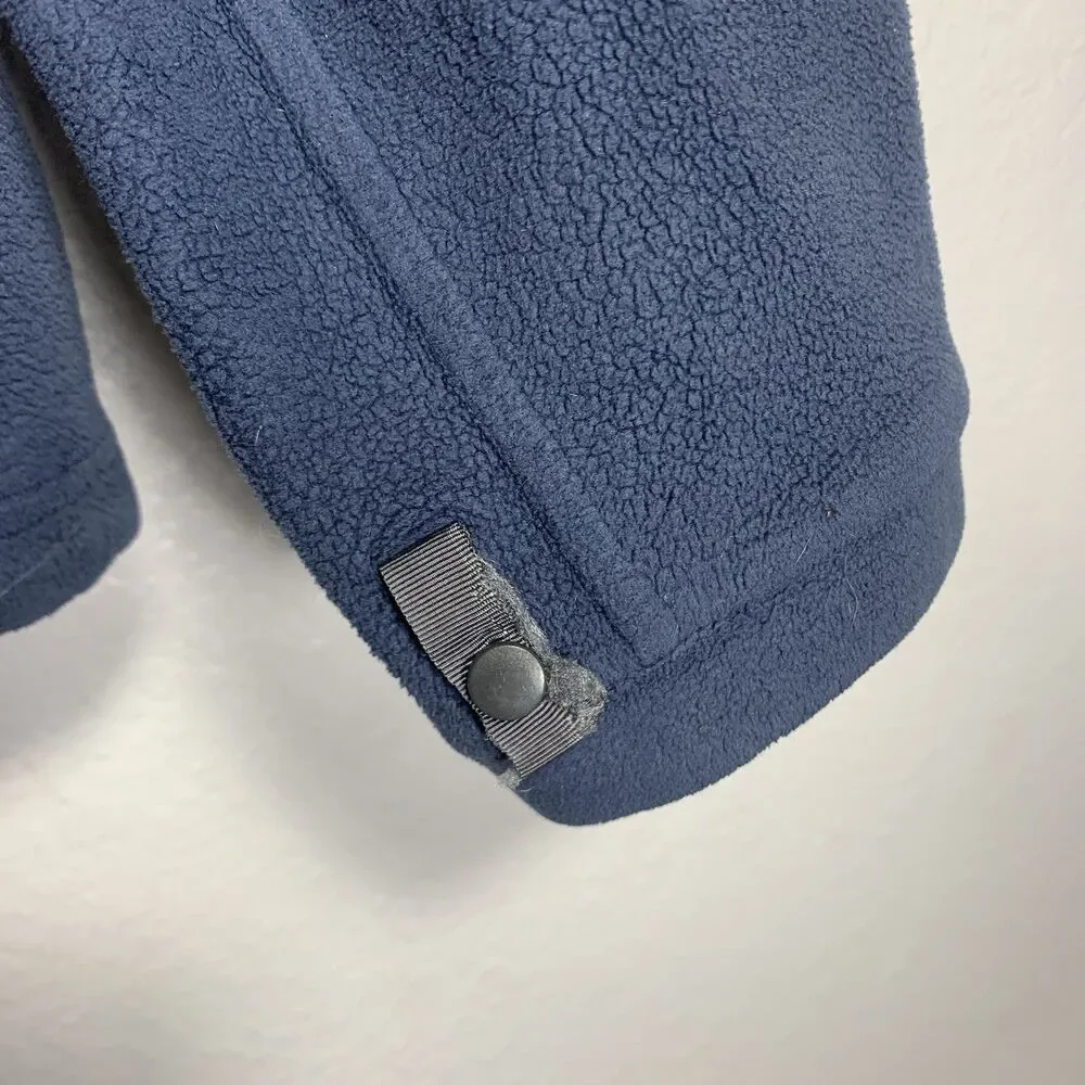 The North Face Mens Navy Blue Fleece Zippered Pockets Size Small